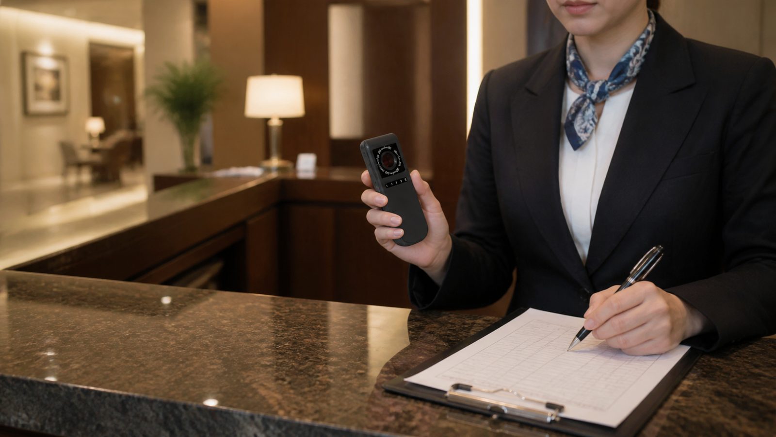 DE01 compact privacy-protection detector in a lawful B2B evaluation workflow